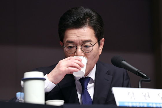 물 마시는 정원오 후보