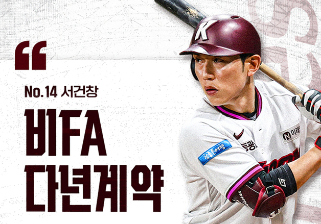 프로야구 키움, 서건창과 비FA 다년 계약…2년 총액 6억원