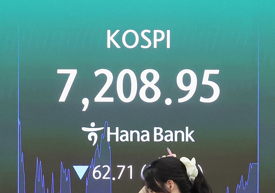 7200선으로 밀린 코스피