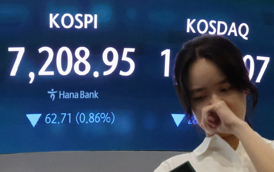 하락 마감한 코스피