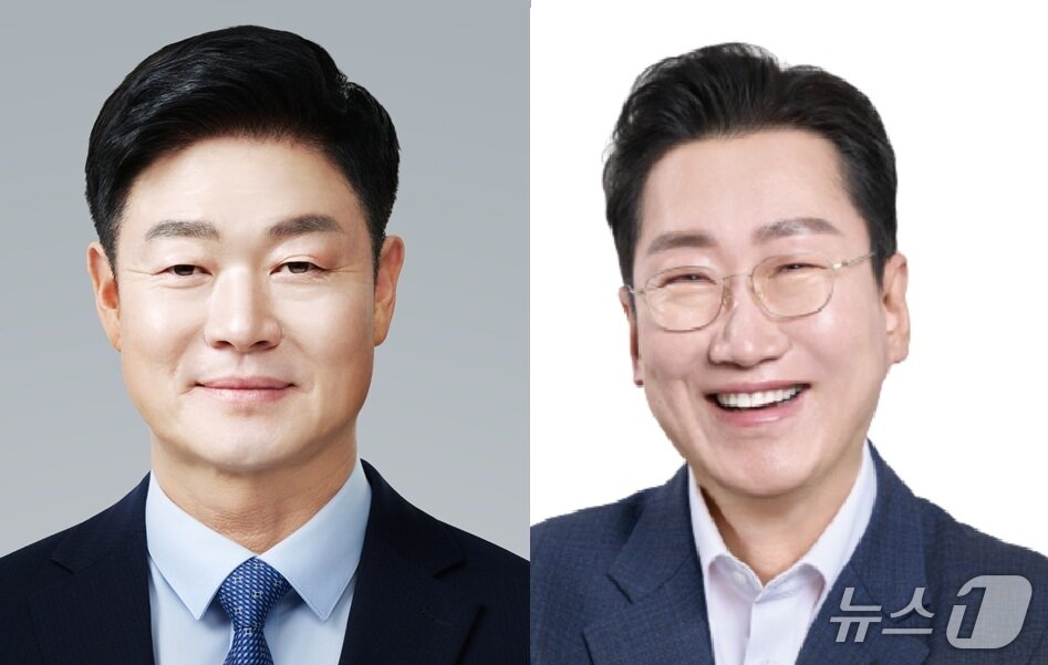 본문 이미지 - 민선 9기 강원 원주시장 선거에 도전하는 더불어민주당의 구자열 후보(왼쪽)와 국민의힘 원강수 후보. (재판매 및 DB금지)/뉴스1