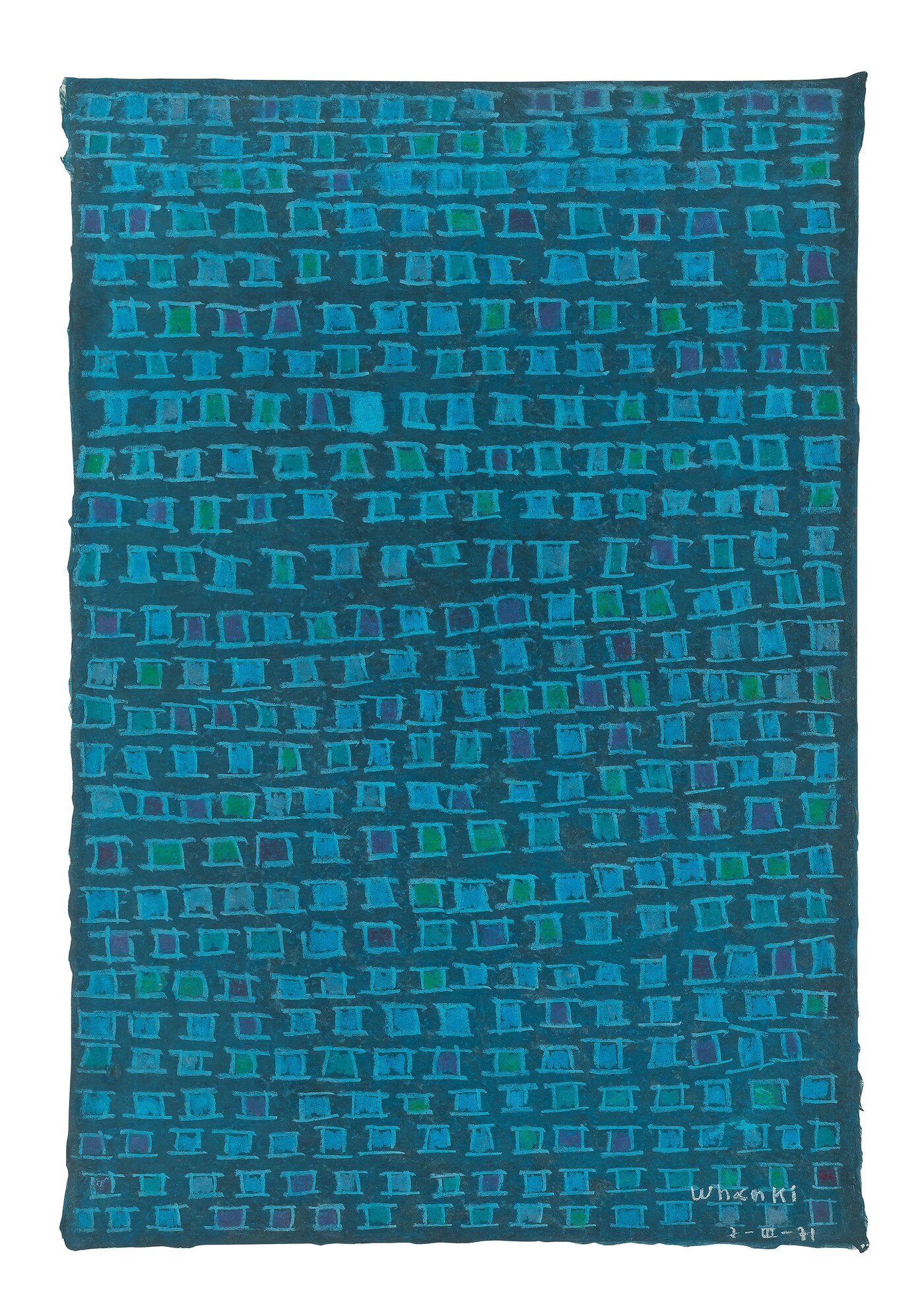 본문 이미지 - 김환기, 7-Ⅲ-71, 1971. Oil on paper, 93 x 63 cm. 5억-10억 원 (서울옥션 제공)