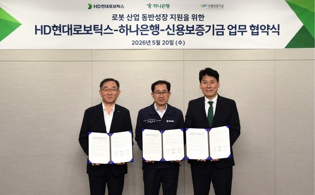 HD현대로보틱스, 중소 협력사 금융지원…하나은행·신보와 맞손