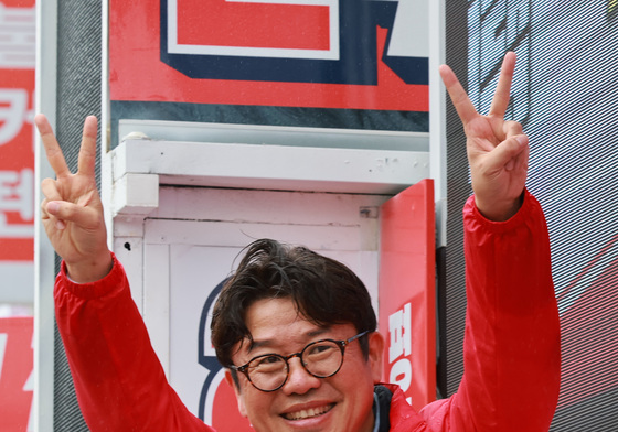 선거운동 나선 유의동 국민의힘 경기평택을 후보