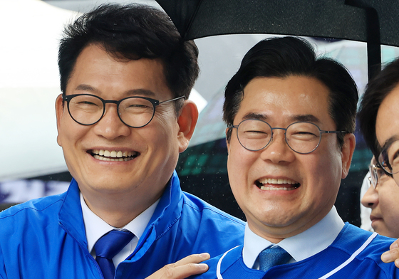 미소 띄는 송영길·박찬대 후보