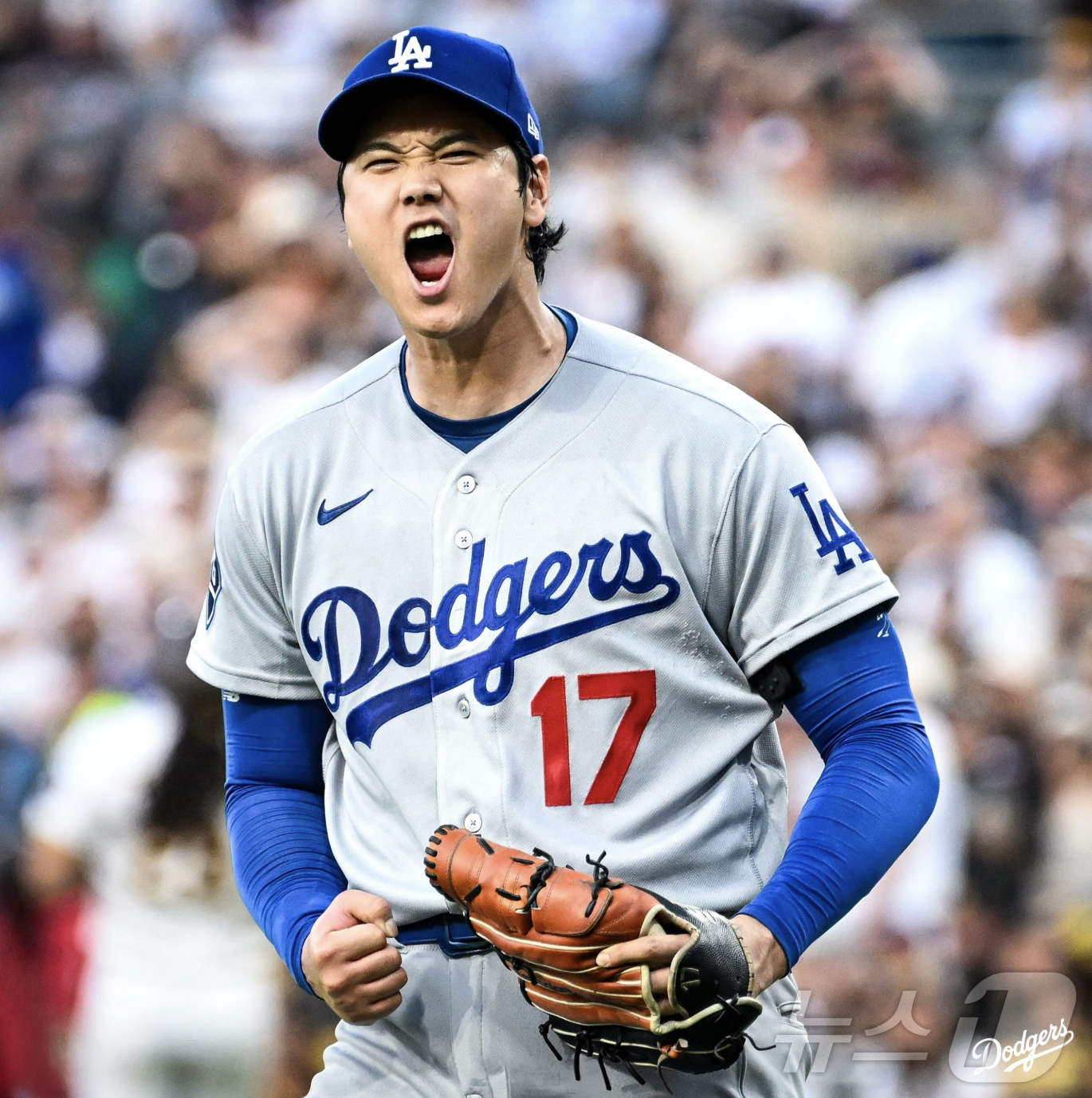 (서울=뉴스1) 김진환 기자 = LA 다저스의 오타니 쇼헤이가 20일(현지 시간) 미국 캘리포니아주 샌디에이고의 펫코 파크에서 열린 2026 메이저리그 샌디에이고 파드리스와 경기, …