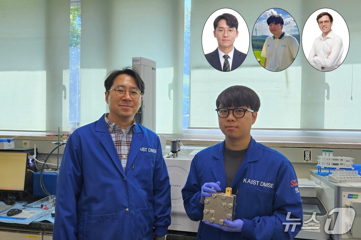 본문 이미지 - (왼쪽 위부터 시계방향으로) KAIST 김범일 박사, 고려대학교 한승창 박사과정, 스테판 링에 교수, KAIST 왕순언 박사과정, 오지훈 교수(KAIST 제공) /뉴스1