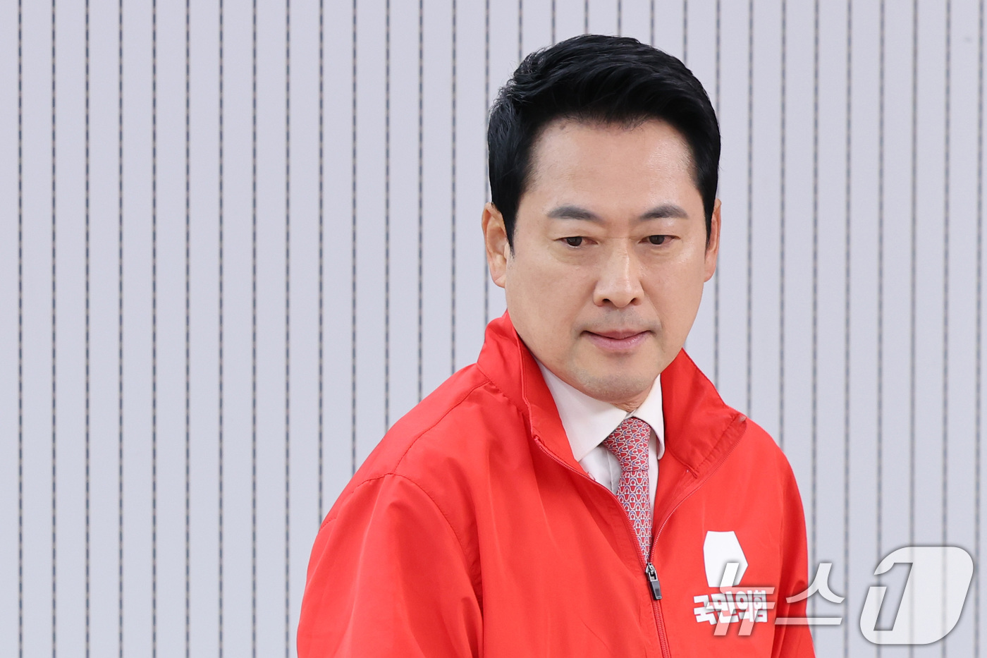 (서울=뉴스1) 신웅수 기자 = 장동혁 국민의힘 대표가 22일 서울 여의도 국민의힘 당사에서 열린 중앙선거대책위원회의에 참석하고 있다. 2026.5.22/뉴스1