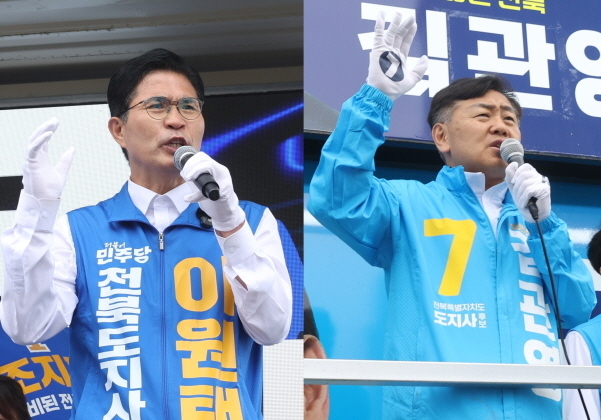 [르포] 요동치는 전북지사 선거…"그래도 민주당" vs "당보다 능력"