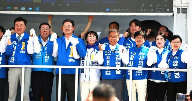 "북부권, 살려내자" 충북지사 여야 후보 등 제천서 집중유세