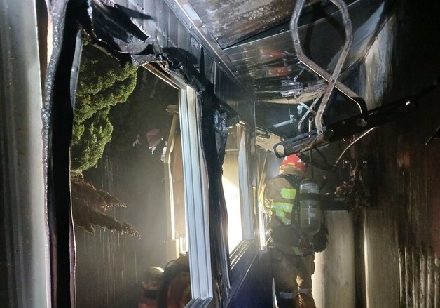 한밤 포항 펜션서 불…재산피해 970여만원