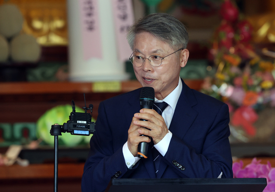 부처님오신날 축사하는 민형배 후보