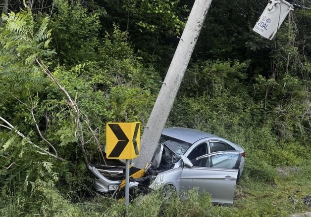 양평서 승용차 전신주 충돌…70대 아내 숨지고 운전자 부상
