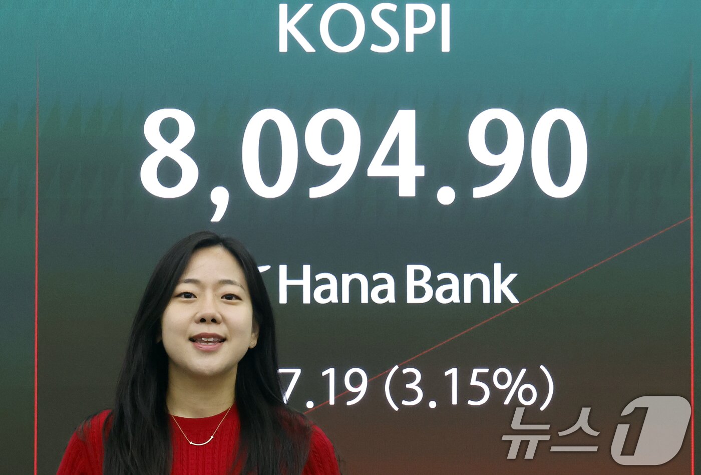 본문 이미지 - 26일 서울 중구 하나은행 본점 딜링룸 전광판에 코스피 등 시황이 표시되고 있다. 2026.5.26 ⓒ 뉴스1 박정호 기자