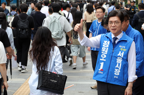 정원오 후보 '직장인 표심 잡기'