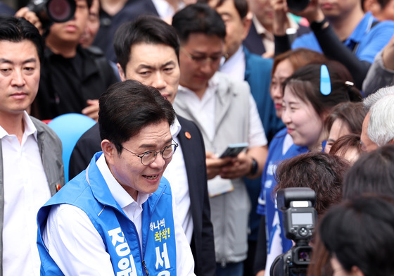 신림 찾은 정원오 서울시장 후보