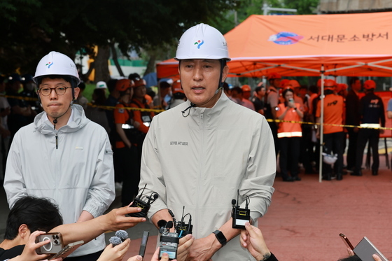 서소문 고가 붕괴 사고 관련 입장 밝히는 오세훈 후보