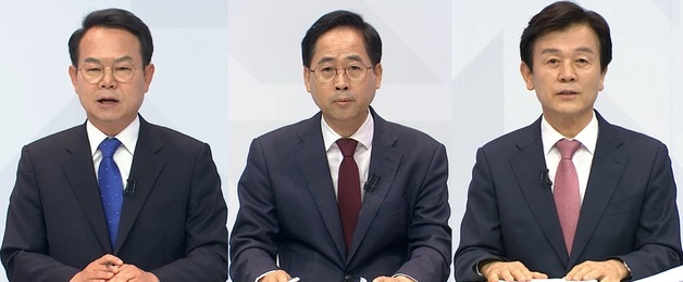 진주시장 후보 토론회, '시청 공무원 금품 의혹' 진위 공방 난타전