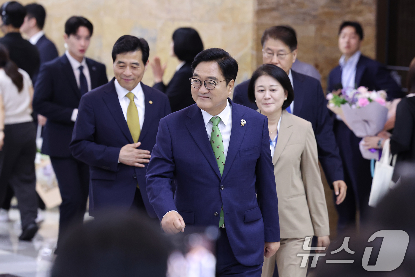 (서울=뉴스1) 신웅수 기자 = 우원식 국회의장이 27일 서울 여의도 국회에서 열린 제78주년 국회 개원 기념식 및 제6회 대한민국 국회 의정대상에 참석하고 있다. 2026.5.2 …