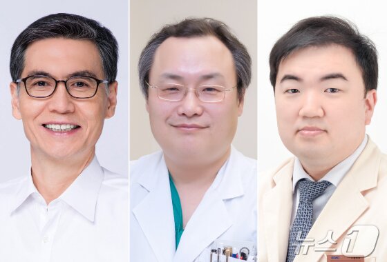 본문 이미지 - (왼쪽부터) 김동욱 연세대 의대 생리의학교실 교수, 전상용 서울아산병원 신경외과 교수, 장경원 삼성서울병원 신경외과 교수.  ⓒ 뉴스1 양혜림 디자이너
