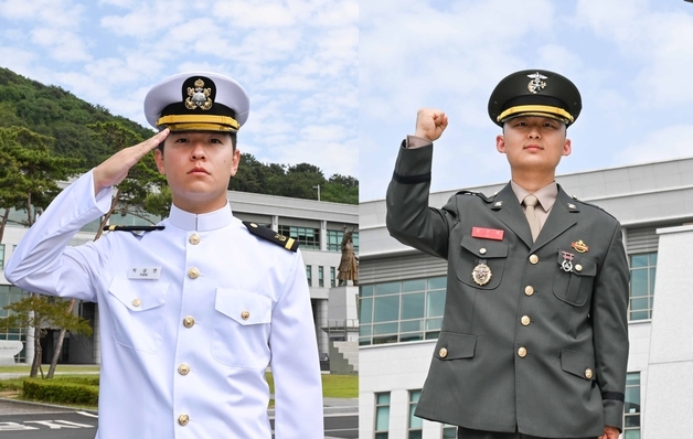 해군·해병대 140기 신임장교 298명 임관…부부·재입대 장교 탄생