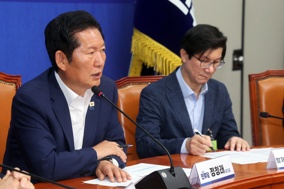 모두발언하는 정청래 대표