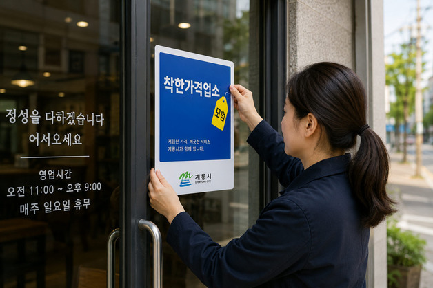 계룡시, 착한가격업소 20개소 지정…다양한 인센티브 제공