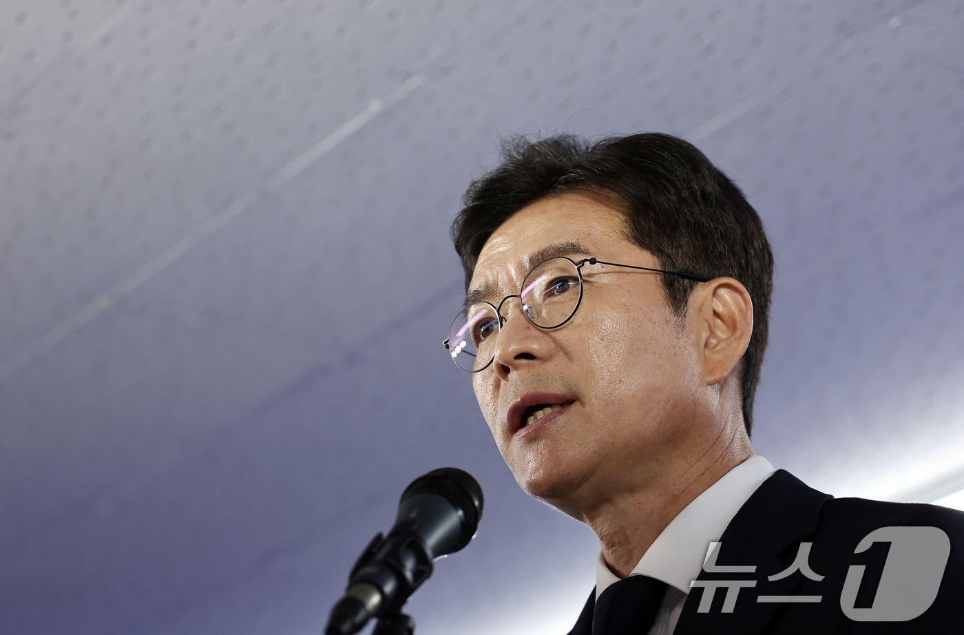 (서울=뉴스1) 구윤성 기자 = 정원오 더불어민주당 서울시장 후보가 28일 서울 중구 선거사무실에서 열린 기자간담회에서 모두발언을 하고 있다. 2026.5.28/뉴스1