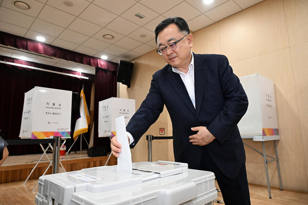 [동정] 김성보 서울시장 권한대행, 지방선거 사전투표소 현장점검 실시