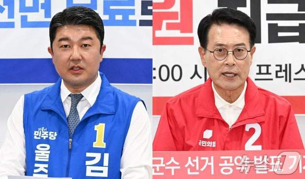'보수 텃밭' 울주 흔들…김시욱 '약진'에 이순걸 수성 '비상'