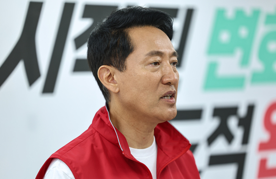오세훈 서울시장 후보, 현안 관련 기자회견