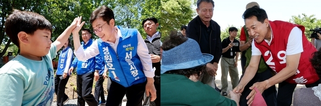 사전투표 마지막날···표심 공략 나선 서울시장 후보들