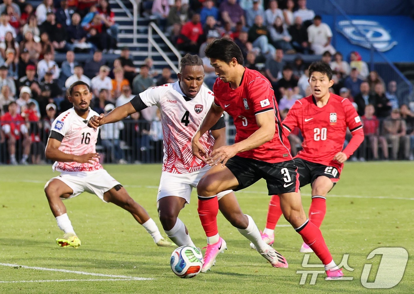 (프로보(유타주)=뉴스1) 임세영 기자 = 대한민국 축구대표팀 조규성이 30일(현지시간) 미국 유타주 솔트레이크시티 브리검 영 대학교 BYU 사우스필드 경기장에서 2026 국제축구 …