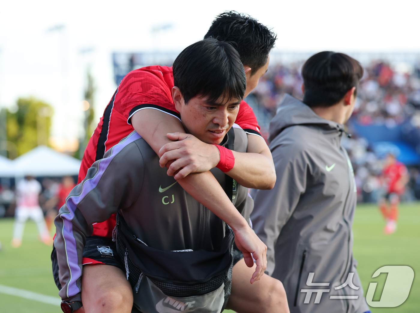 (프로보(유타주)=뉴스1) 임세영 기자 = 대한민국 축구대표팀 조유민이 30일(현지시간) 미국 유타주 솔트레이크시티 브리검 영 대학교 BYU 사우스필드 경기장에서 2026 국제축구 …