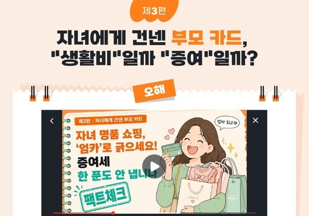 '엄카'로 명품백 사면 증여세 한 푼도 안 낸다?…국세청 "아닙니다"