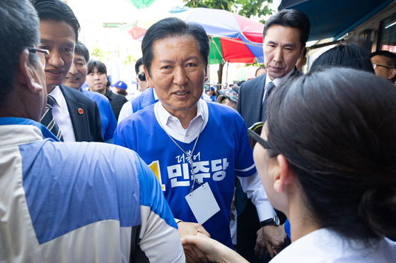 영동군민들 만나는 정청래 대표