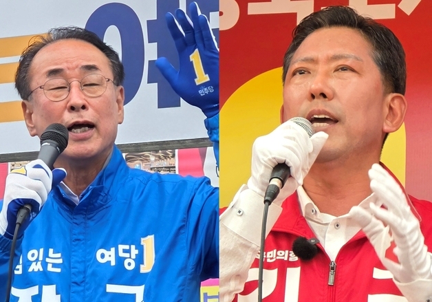 '구미·칠곡 통합 청사' 선거 막판 빅 이슈로…장세용·김장호 난타전