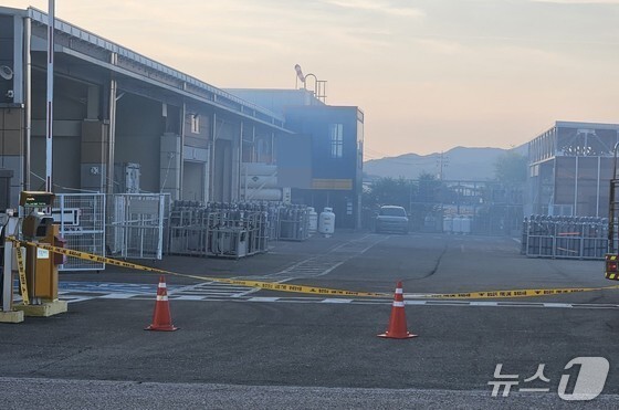 보은 특수 가스 제조업체서 '수소 누출'…인명 피해 없어(종합)