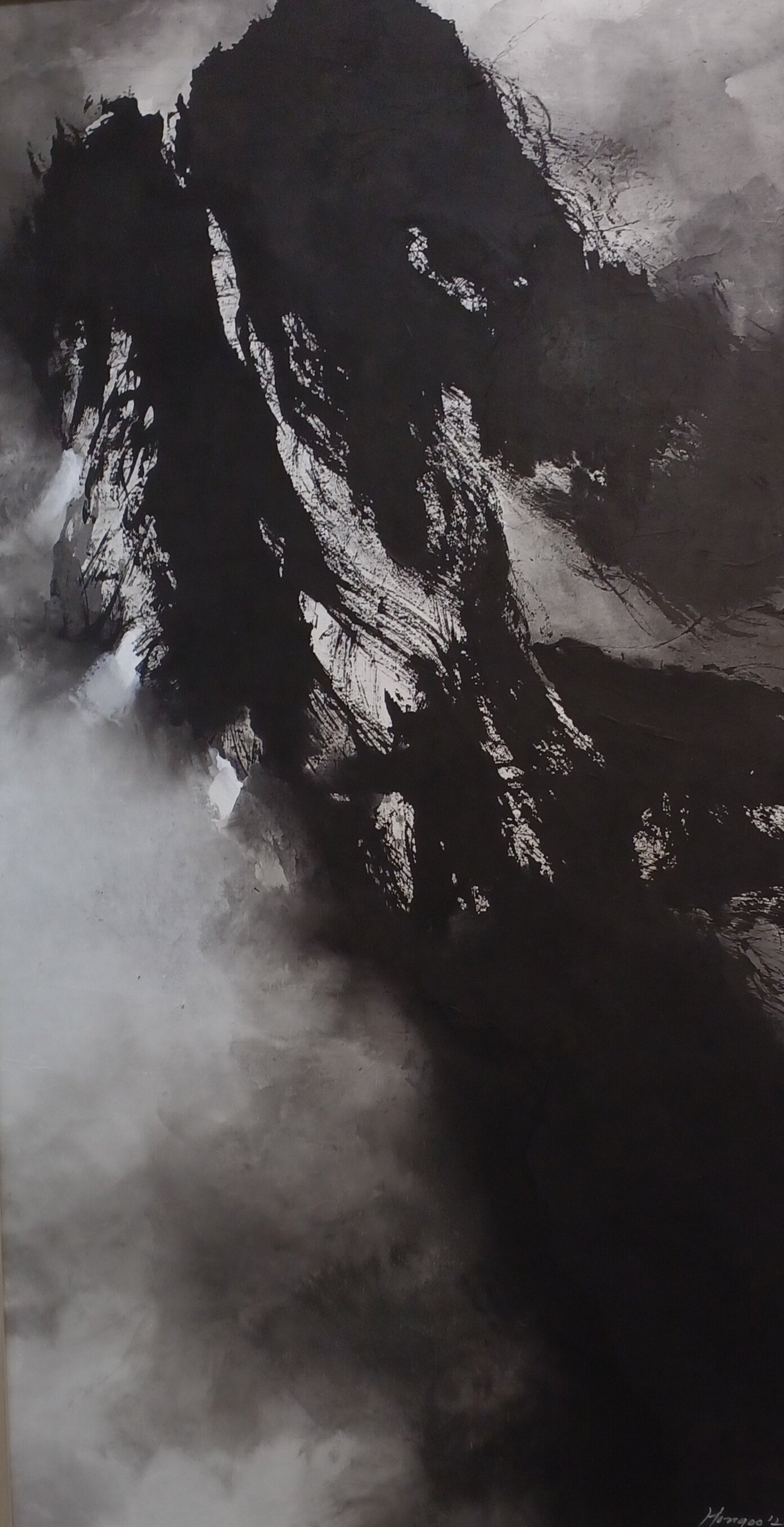 본문 이미지 - 여홍구, '일이칠오봉', 한지에 수묵, 64 x 120 cm (갤러리한결 제공)