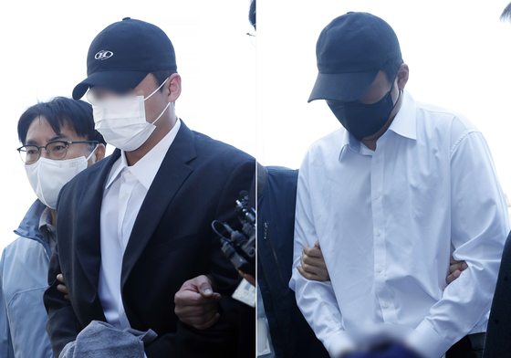 [뉴스1 PICK] 김창민 감독 '상해치사' 피의자들, 마스크 쓰고 영장심사 출석