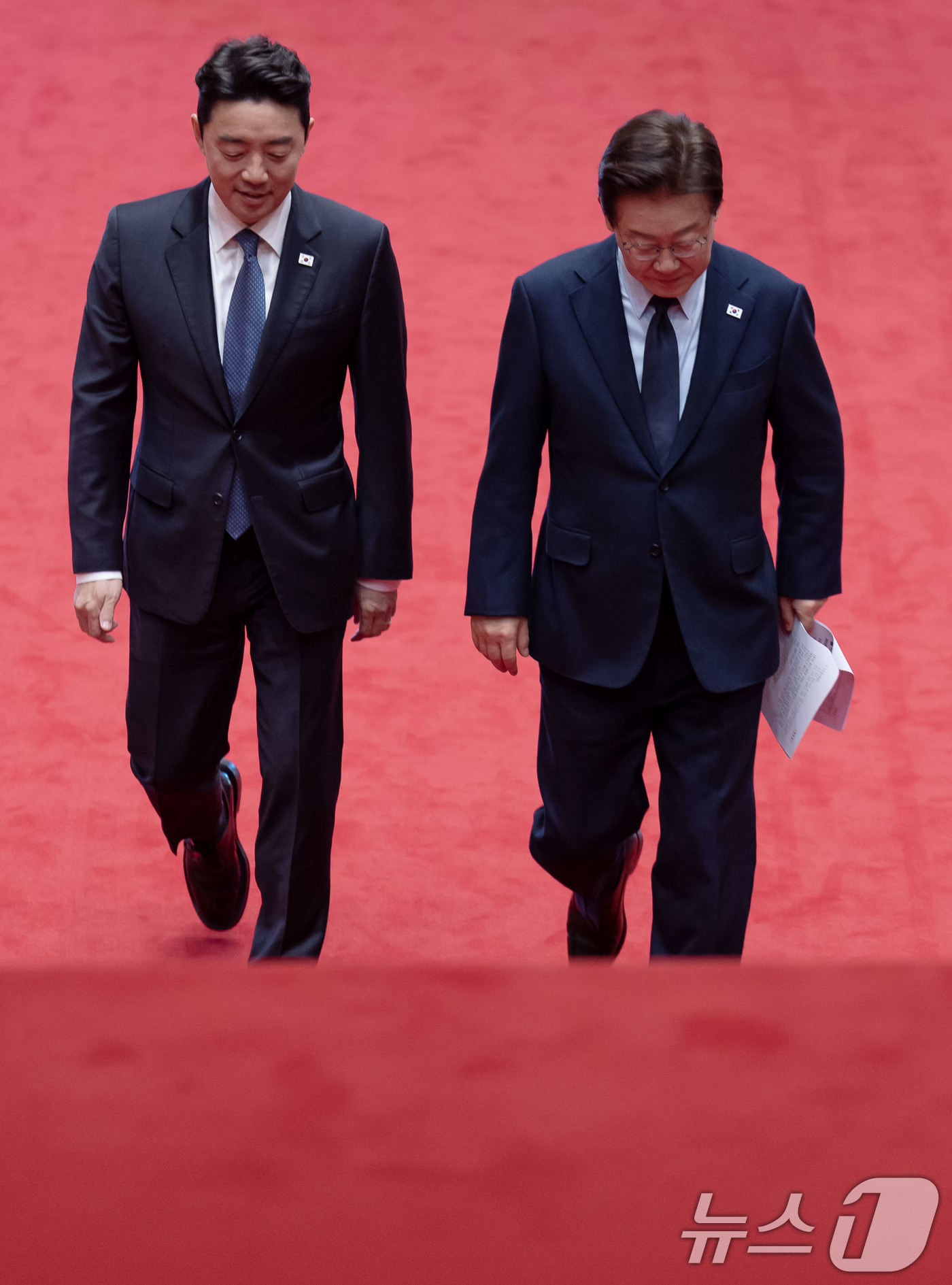 (서울=뉴스1) 이재명 기자 = 이재명 대통령이 6일 청와대로 출근하고 있다. 2026.5.6/뉴스1