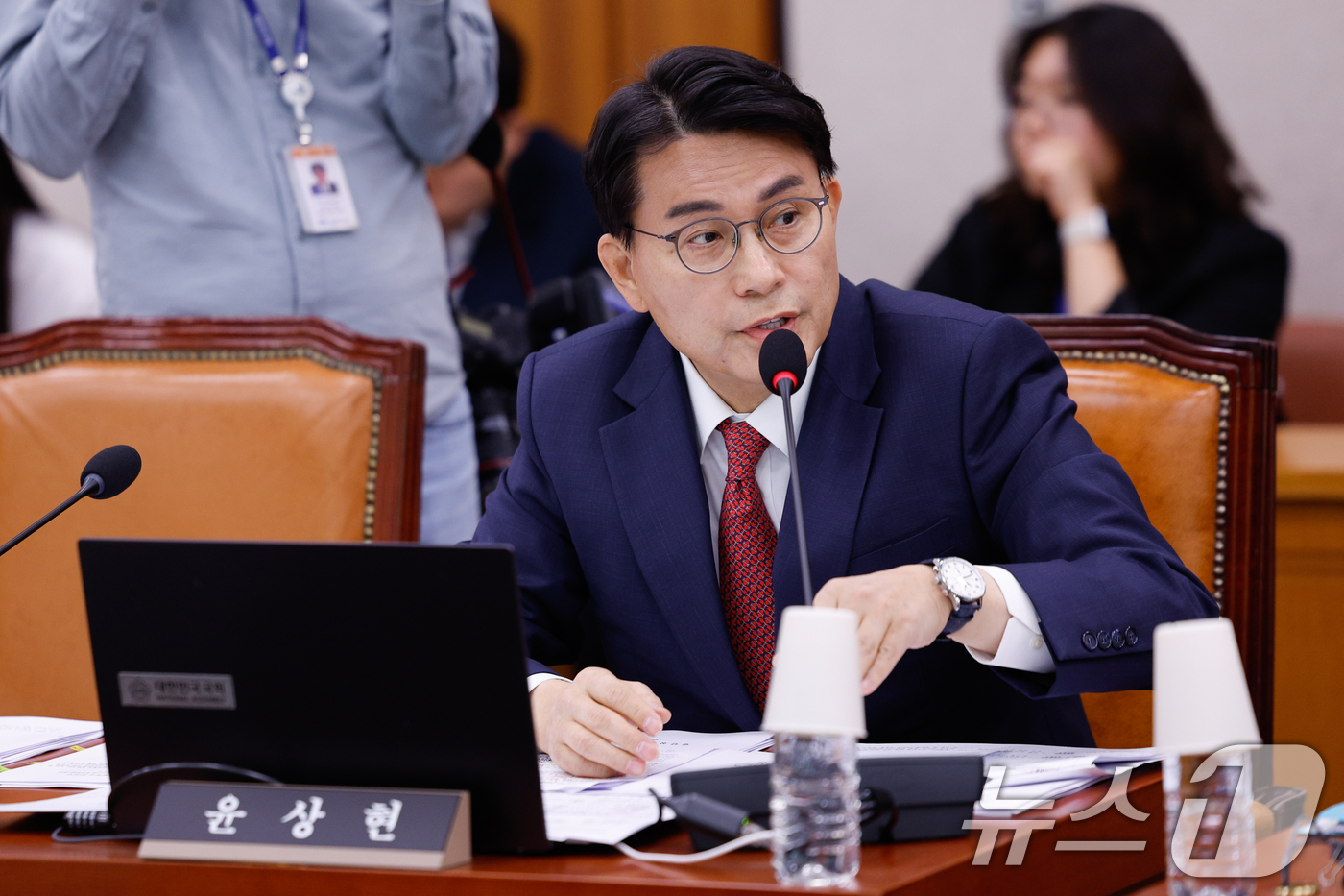 (서울=뉴스1) 안은나 기자 = 윤상현 국민의힘 의원이 6일 오전 서울 여의도 국회에서 열린 법제사법위원회 제435회 국회(임시회) 제1차 전체회의에서 질의하고 있다. 2026.5 …