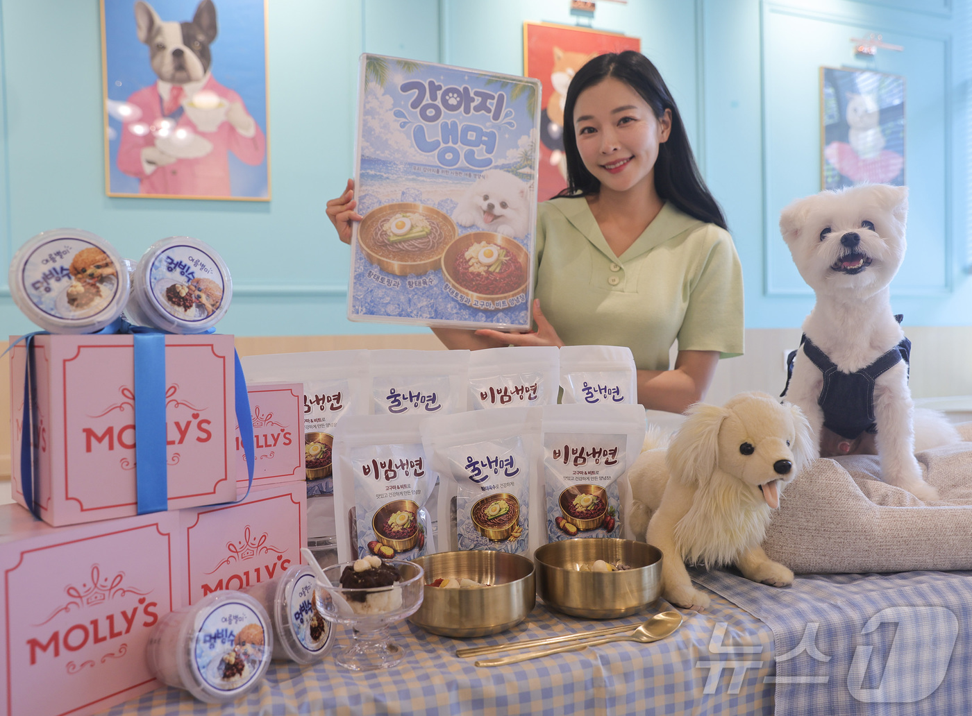 (서울=뉴스1) = 이마트의 반려동물 전문 브랜드 몰리스가 본격적인 여름 시즌을 맞아 오는 7일부터 반려견 전용 빙수와 냉면을 출시한다고 6일 밝혔다. 사진은 몰리스펫샵 스타필드 …