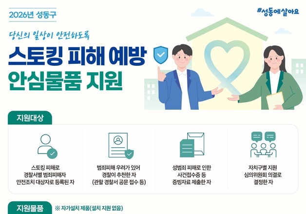 성동구, 1인가구 스마트 초인종·CCTV 지원 확대