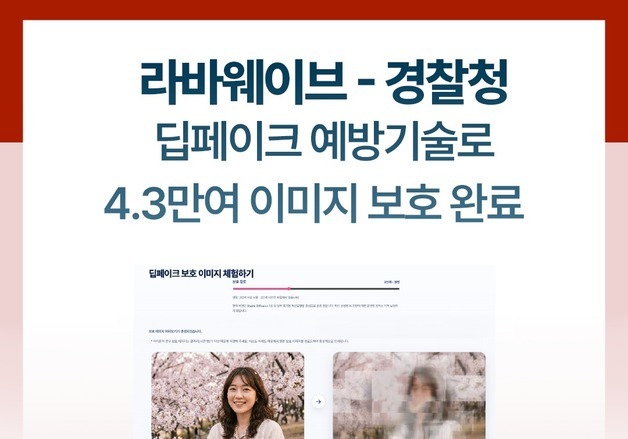 라바웨이브 "딥페이크 예방 기술로 3600여명 사진 보호 이미지로 변환"