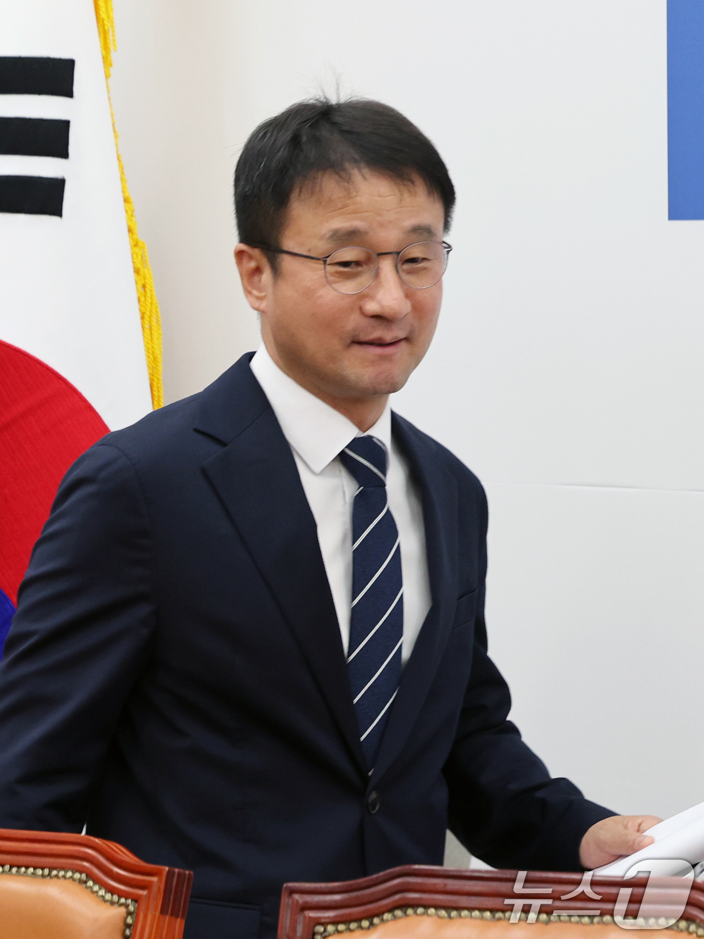 (서울=뉴스1) 황기선 기자 = 한병도 더불어민주당 원내대표가 7일 오전 서울 여의도 국회에서 열린 정책조정회의에 참석하고 있다.  2026.5.7/뉴스1