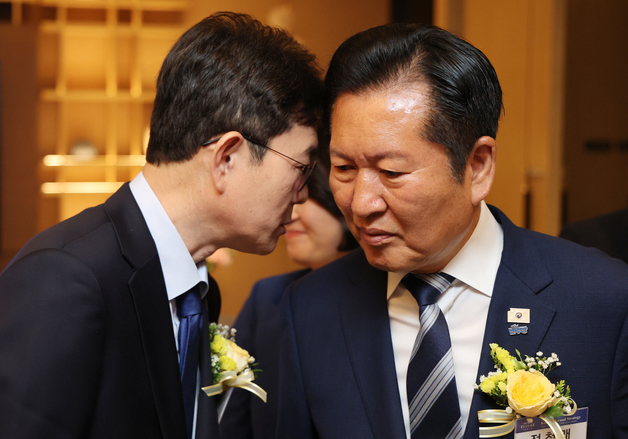 대화하는 정청래·정원오