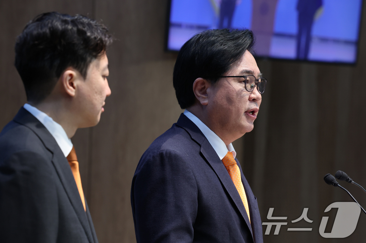 (서울=뉴스1) 신웅수 기자 = 국민의힘 서울 동작구청장 후보 경선에서 컷오프(공천 배제)된 박일하 동작구청장이 7일 서울 여의도 국회 소통관에서 개혁신당 동작구청장 후보 출마 기 …