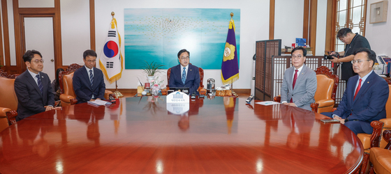 우원식 국회의장, 여야 원내대표 회동 모두발언