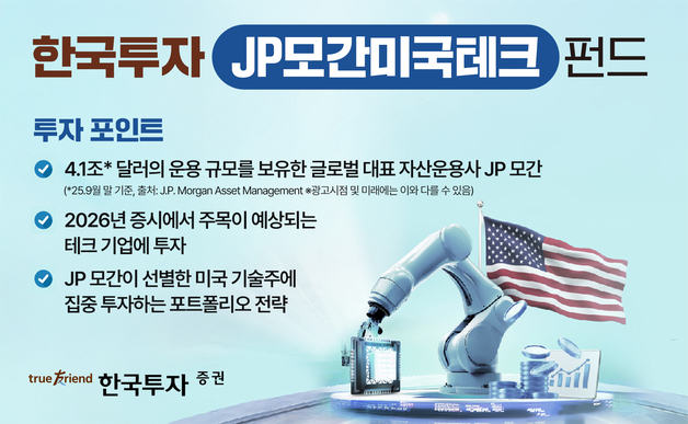 한국투자증권, 'JP모간 미국테크 펀드' 출시
